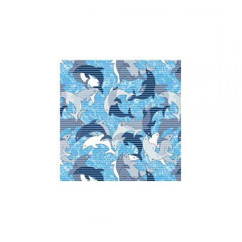 Неплъзгаща постелка 65 см делфини - Неплъзгащи се постелки