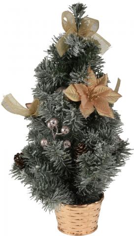 Коледна елхичка със сняг и декорация 50см - Изкуствени елхи