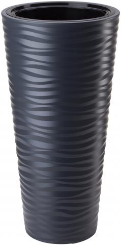 Кашпа Sahara Slim 40х79см антрацит - Пластмасови кашпи