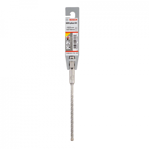 Свредло SDS plus-5X 5.5х160 мм Bosch, снимка 3 - Свредла за бетон