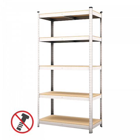 Стелаж De'Home Popular 180х90х40 см 5х175 кг поцинкован - Метални стелажи