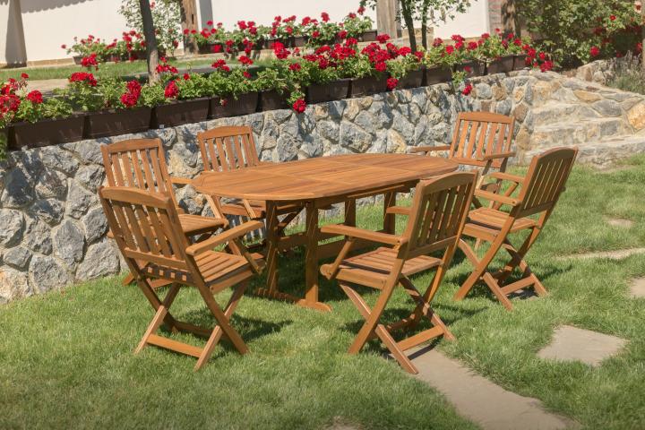 Градински трапезен сет Акация - Дървени гарнитури