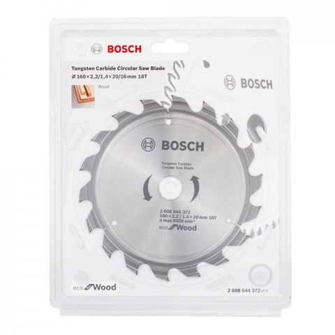 Циркулярен диск ECО WOOD 160x2.2x20 18T Bosch - Циркулярни дискове