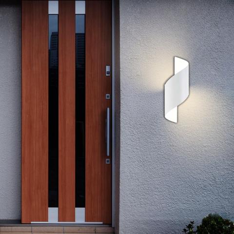 LED фасаден аплик APOLLO 230V 2x5W 4000К IP54 бял, снимка 8 - Градински лампи