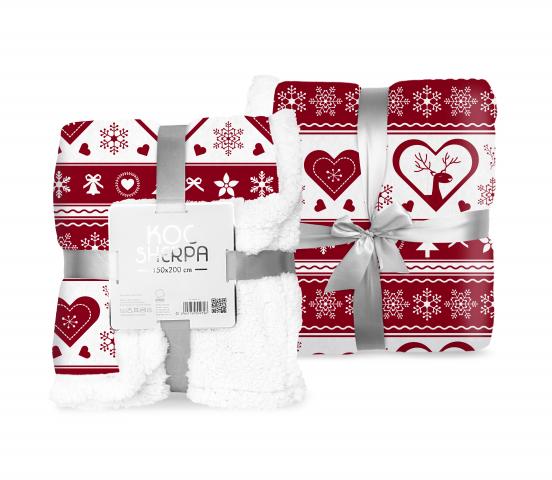 Одеяло Sherpa 150x200см 027 - Коледен текстил