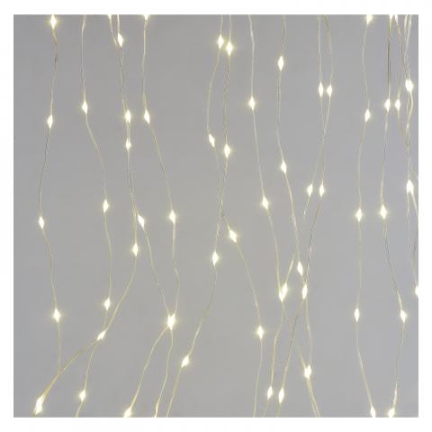 LED коледна верига - завеса, 2.9x1.5м топло бяло - Светеща верига