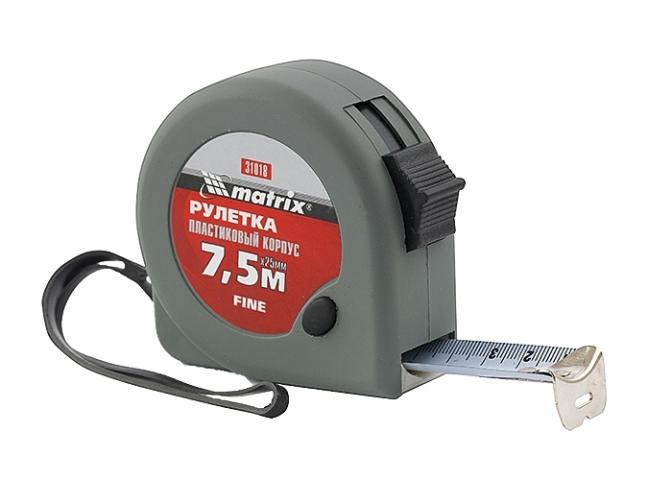 Ролетка MTX Fine 7.5 м х 25 мм - Ролетки