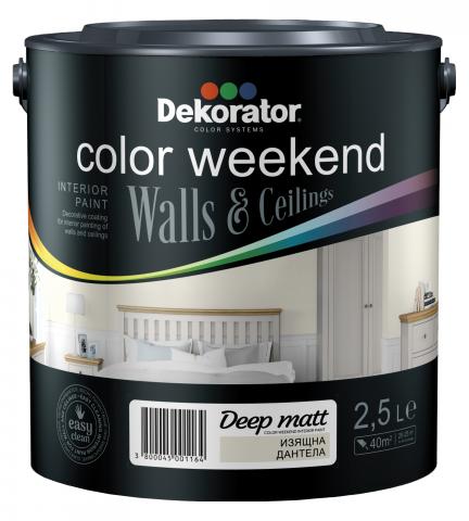 Интериорна боя CW Teflon 2.5 л Изящна дантела - Бои, лакове и инструменти