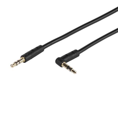 Аудио кабел, стерео  3,5 мм жак мъжки под ъгъл 90°- 3,5 мм жак мъжки 41137 Vivanco 1.5м - Кабели и адаптери тв & аудио