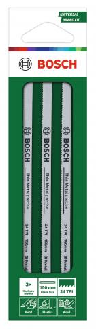 Остриета за ножовка 24 TPI Bosch 150 мм 3 бр. - Консумативи за триони