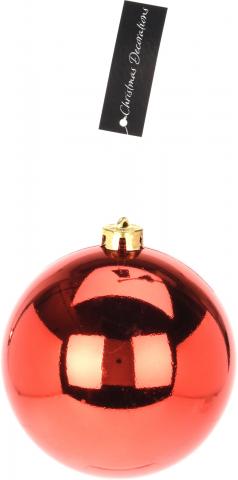 Топка 10 см червена 3 дизайна, снимка 2 - Коледни топки