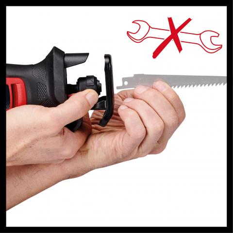 Акумулаторен саблен трион Einhell TE-AP 18/13 LI Solo PXC, снимка 3 - Акумулаторни саблени триони