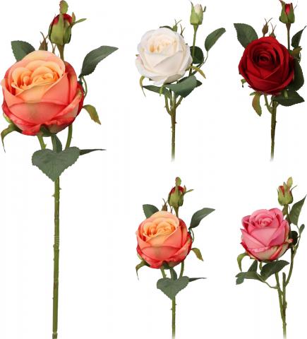 Изкуствена Роза 48 см - Единични цветя