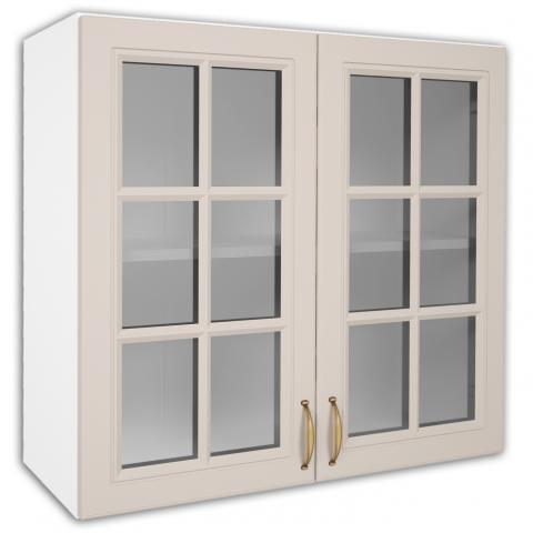 Горен шкаф с витрини SANTORINO 80см - Модулни кухни с онлайн поръчка