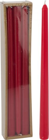 Конични свещи 6 бр 30 см червени - Коледни артикули