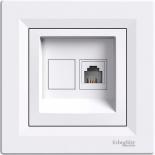 Телефонна розетка бяла RJ11 Asfora