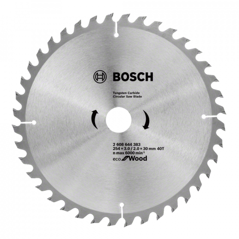 Циркулярен диск ECО WOOD 254x3.0x30 40T Bosch, снимка 2 - Циркулярни дискове