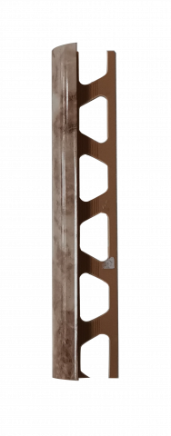 Лайстна 10мм външен ъгъл PVC Мрамор Кафяв - Профили