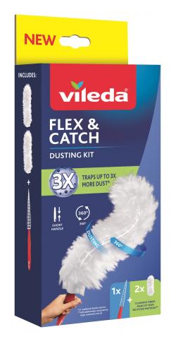 Четка за почистване на прах Vileda Flex & Catch с къса дръжка - Четки