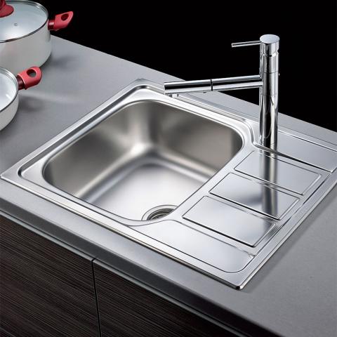 Кухненска мивка ATHENA 62X50, снимка 2 - Мивки алпака