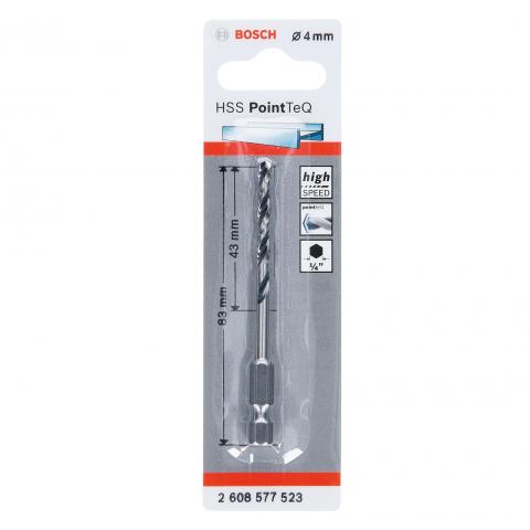 Свредло Bosch HSS PointTeQ Hex 4 мм - Свредла за метал