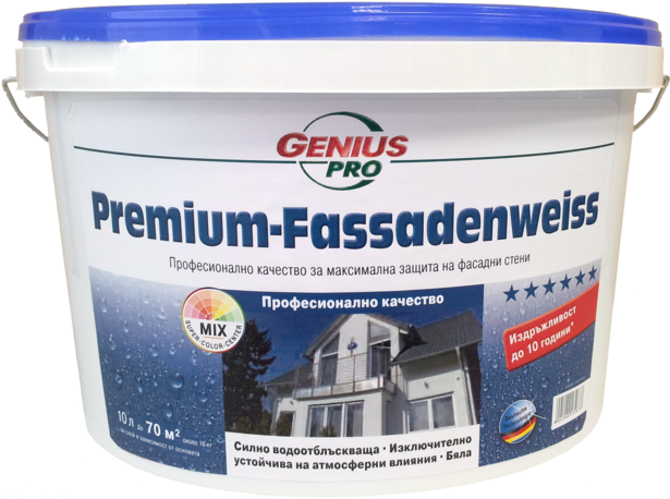 GP Premium Fassadenweiss 10L - Бели бои