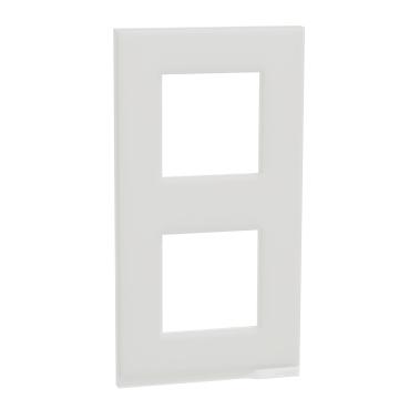 Декор. рамка Unica Pure 2X, вертикална, кристално бяло - Ключове и контакти