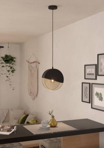 Пендел MUMBLES E27 черно/златно, снимка 2 - Пендели