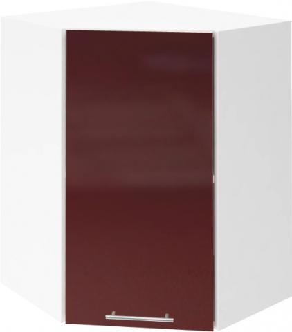 Крафт G17 горен ъглов с една врата 55см, бордо гланц - Модулни кухни с онлайн поръчка