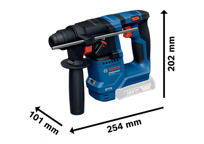 Акумулаторен безчетков перфоратор Bosch Blue GBH 18V-18 solo, снимка 6 - Акумулаторни перфоратори