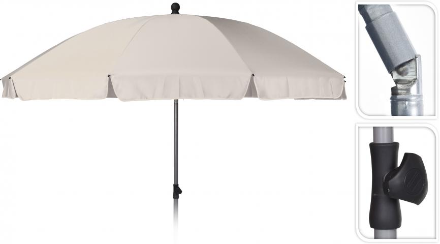 Балконски чадър ф250см, крем - Балконски чадъри