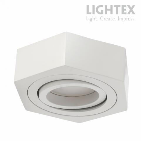Луна Nano за вграждане 220V  GU10 max 7W бяла шестоъгълна 100х30mm/cut 60mm - Луни