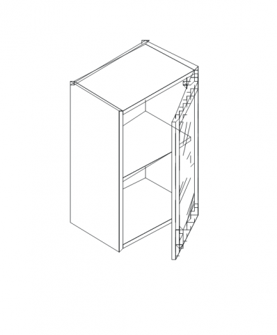 Талпи горен шкаф със стъклена врата и рафт 30х29х70.5 - Кухни по проект в магазин