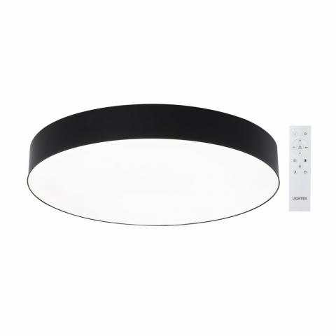 LED плафон OLAF max.72W 3000K-4000K-6500K 6100lm 220V димируем с дистанционно Ф500mm x H70mm черен - Плафони