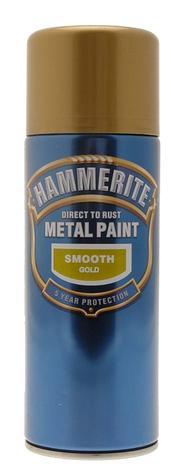 Спрей Hammerite 400мл, златен гланц - Спрей бои за метал