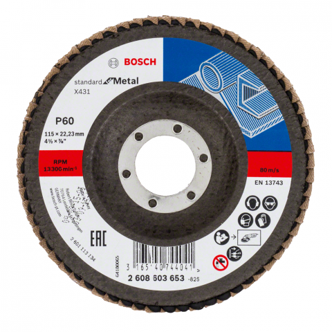 Ламелен диск скосен ф115 G60 BOSCH - Ламелни дискове за шлайфане