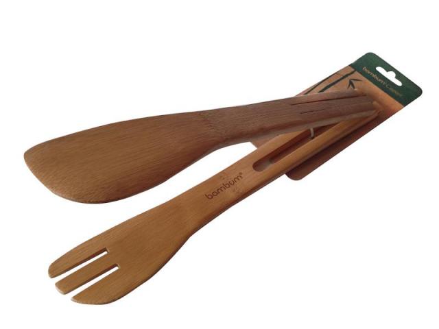 Бамбукова щипка за сервиране, снимка 2 - Аксесоари за готвене