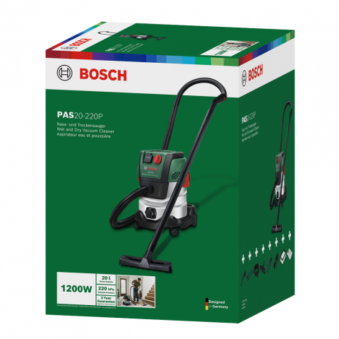 Прахосмукачка Bosch PAS 20-220P, снимка 4 - Прахосмукачки за сухо и мокро почистване