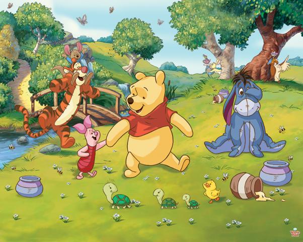 Детски фототапет Disney Winnie The Pooh 304х243 см - Фототапети
