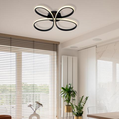 LED плафон Butterfly 230 V черен, снимка 2 - Плафони