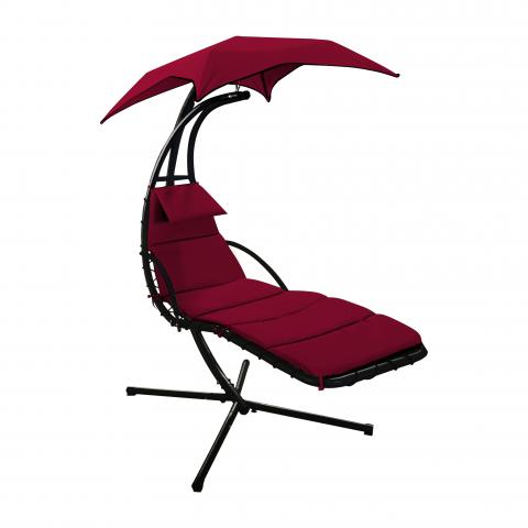 Едноместна люлка Dream Chair 190х105х205, бордо - Метални люлки
