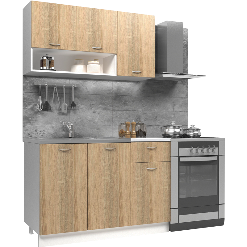 Кухня Берта 120 см, дъб сонома 11051558 на топ цена — Home Max | ex Baumax